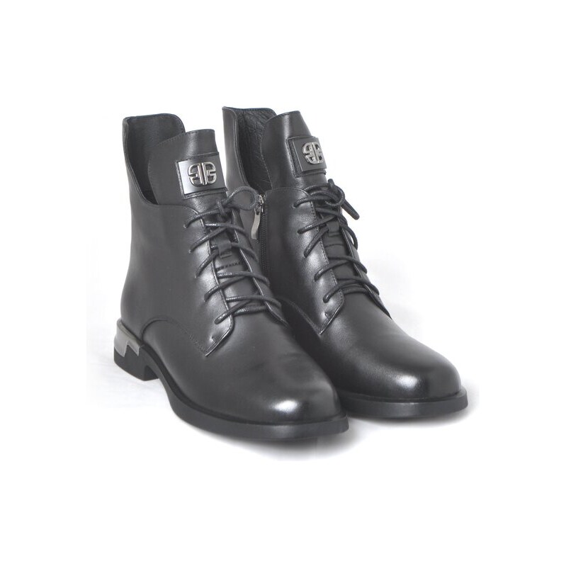 Kožené kotníkové boty Ladies 981-025 černá 109123847