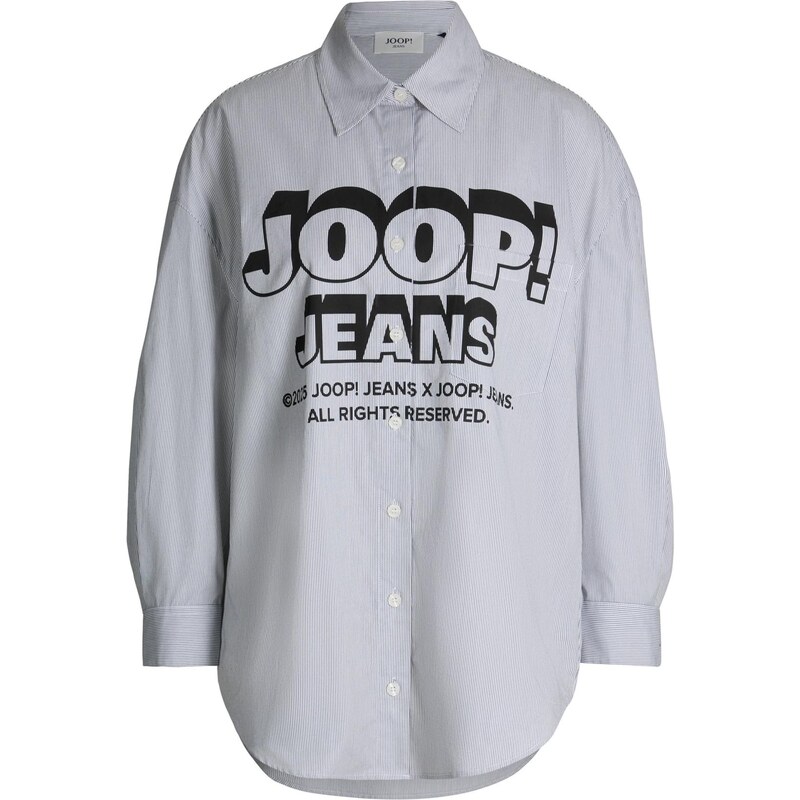 JOOP! Jeans Halenka Brenda šedá / černá / bílá