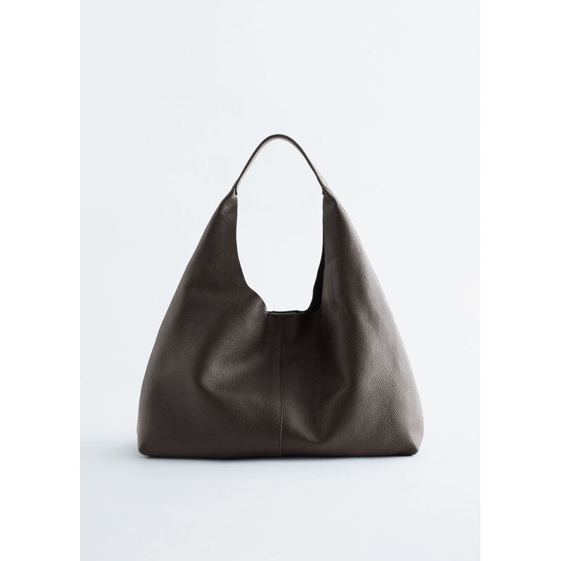 H&M - Klasická kožená taška - hnědá 108161156