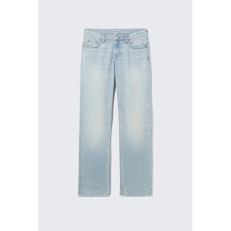 H&M - Šíp Džíny S Nízkým Pasem, Klasický Rovný Střih - modrá 108130692