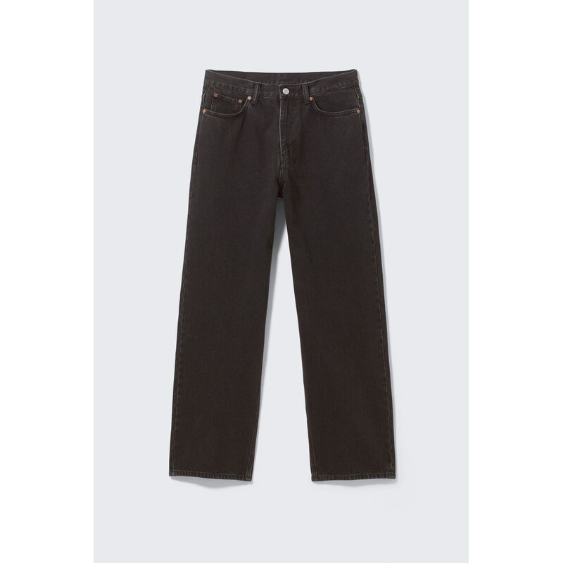 H&M - Galaxy Džíny Se Středním Pasem, Volný Rovný Unisex Střih - černá 108130715