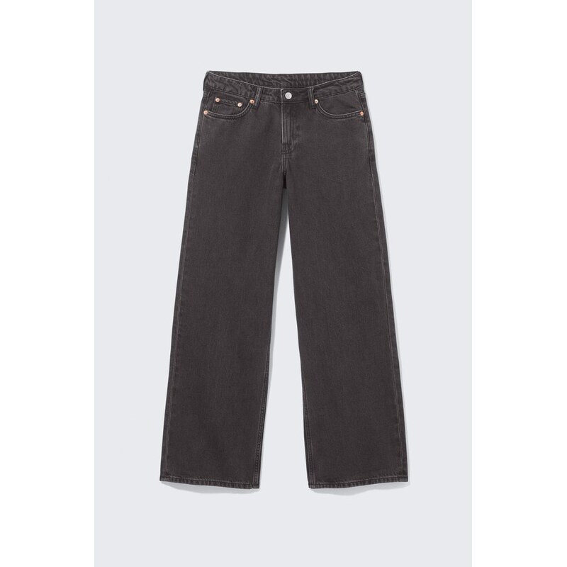 H&M - Prostorné Džíny S Nízkým Pasem, Volný Široký Střih - černá 108130883