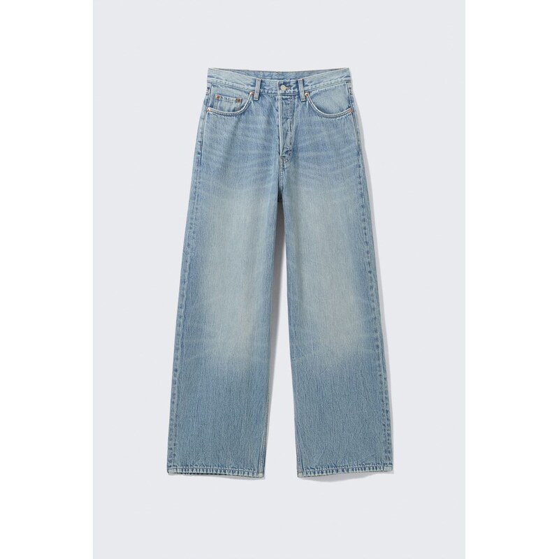 H&M - Astro Střední Sed Volné Baggy Unisex Džíny - modrá 108130872