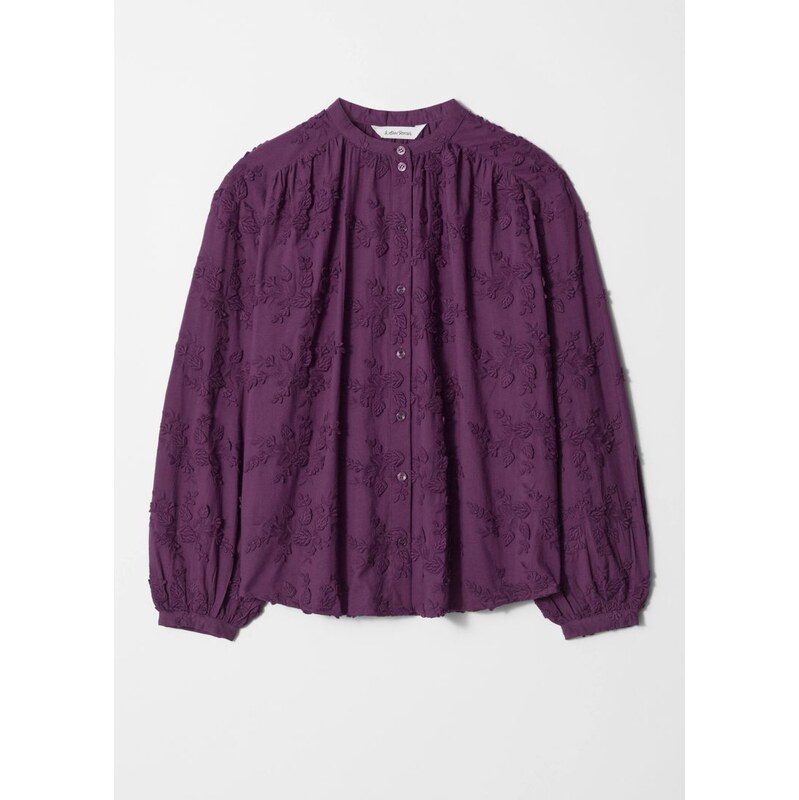 H&M - Halenkas květinovými aplikacemi - fialová 108131066
