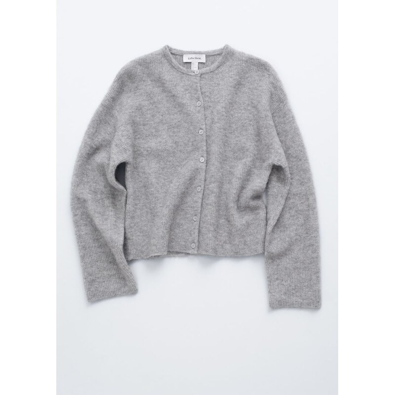 H&M - Pletený kardigans příměsí alpaky - šedá 108162899