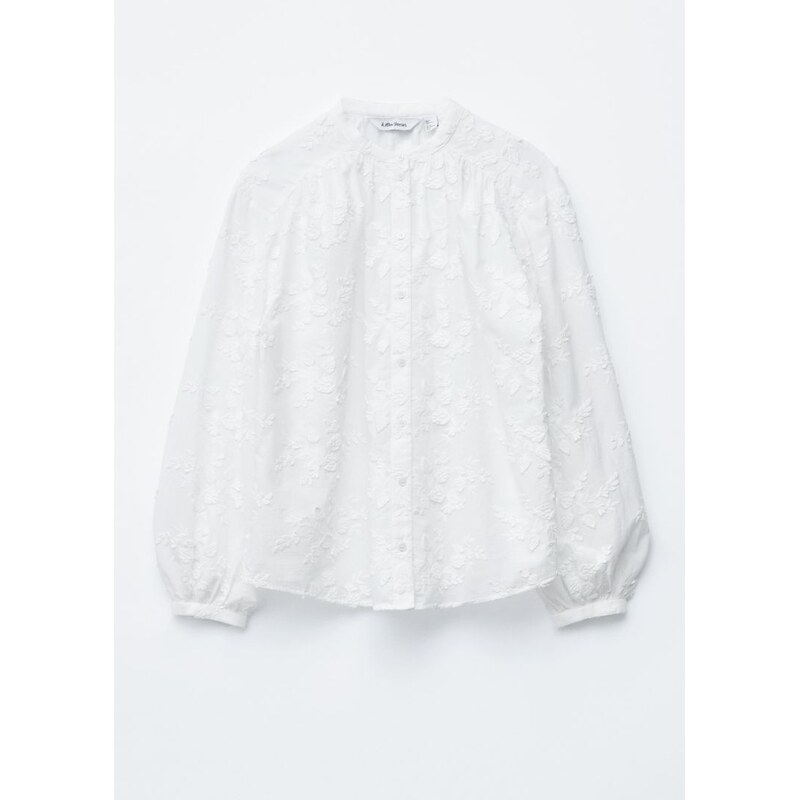 H&M - Halenkas květinovými aplikacemi - bílá 108131629