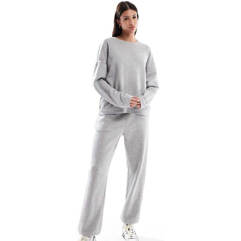 Vero Moda Tall oversized cuffed jogger co-ord in light grey 113291058