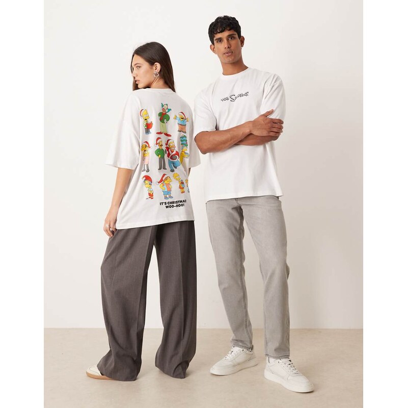 ASOS DESIGN unisex oversized T-shirt with the Simpsons Christmas