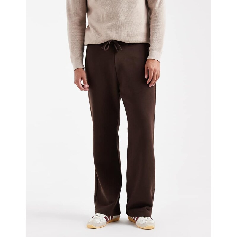 Hollister straight leg joggers in brown