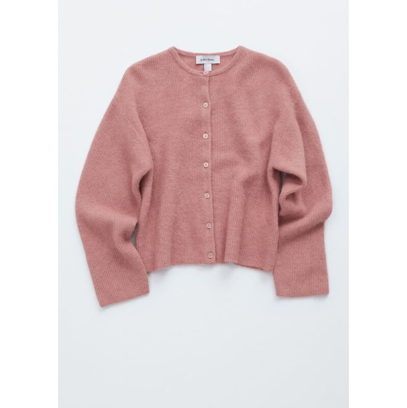 H&M - Pletený kardigans příměsí alpaky - růžová 108159394