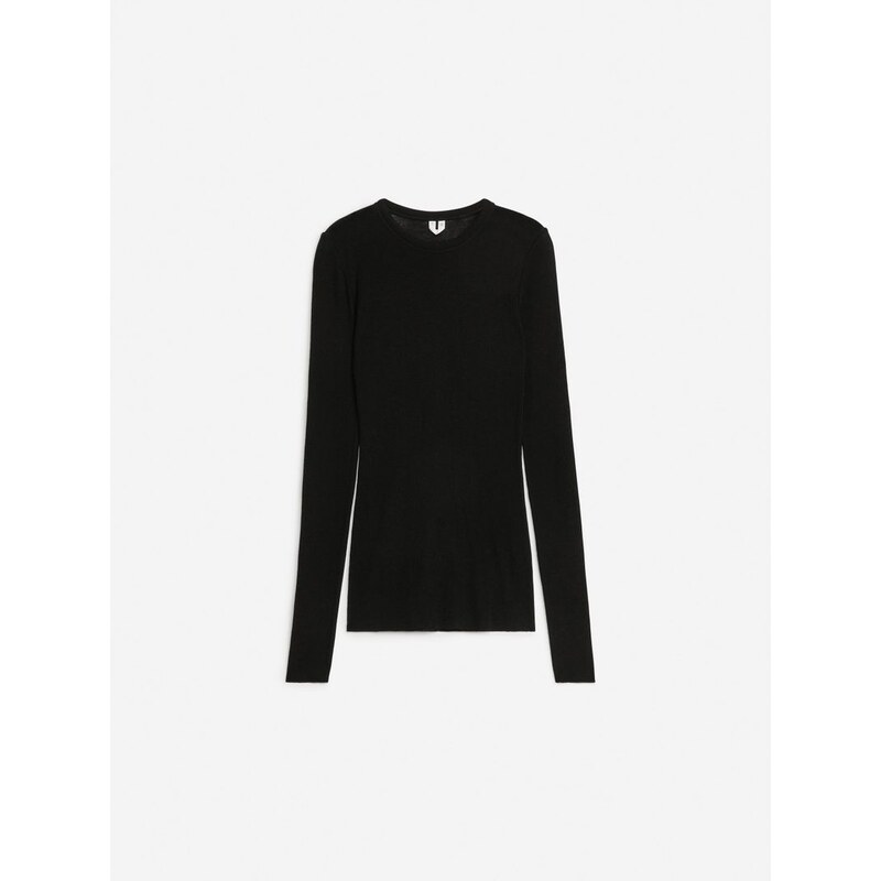 H&M - Merino tops dlouhým rukávem - černá 108163303