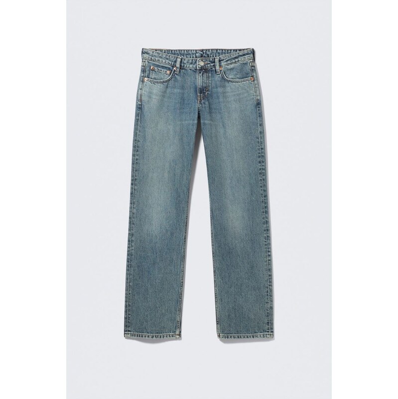 H&M - Šíp Džíny S Nízkým Pasem, Klasický Rovný Střih - modrá 108167408