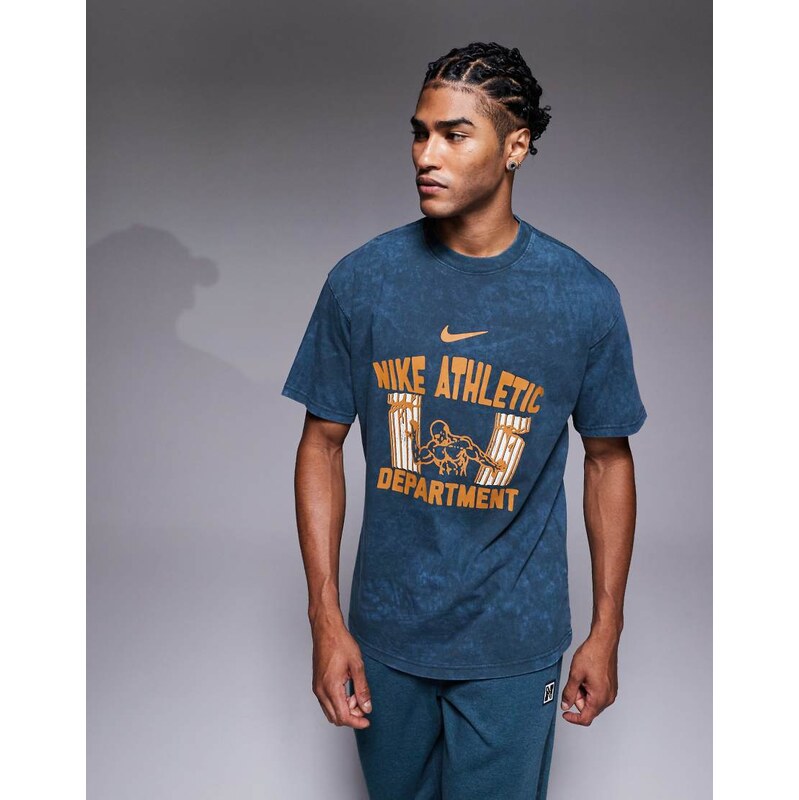 Nike Training Gym Heritage graphic t-shirt in blue-Green
