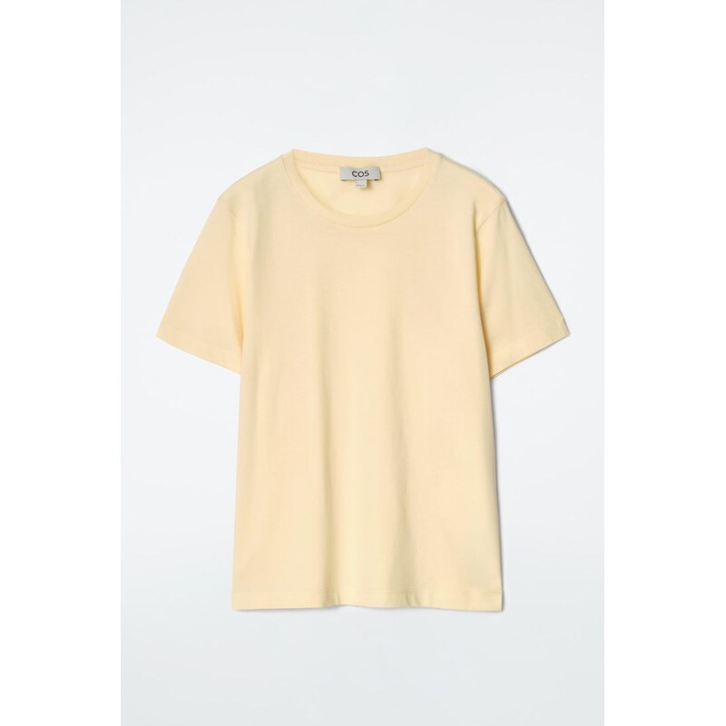 H&M - BAVLNĚNÉ TRIČKO S KULATÝM VÝSTŘIHEM - žlutá 108129429