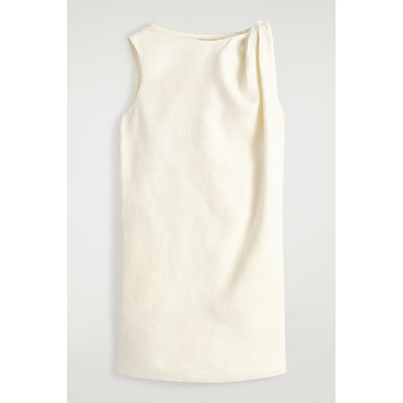 H&M - Mini šaty z lnus detailem twist - žlutá 108129542