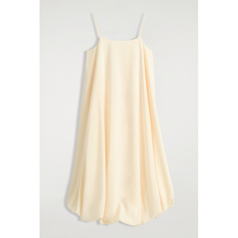 H&M - MIDI ŠATY S BUBBLE LEMEM - bílá 108129805