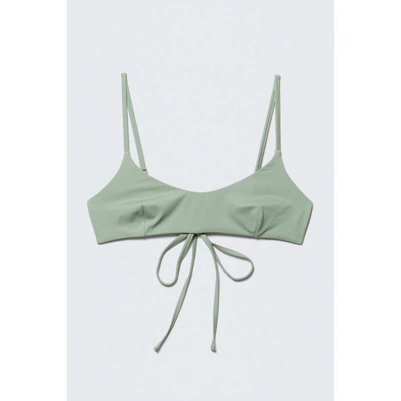 H&M - Strappy Bikini Top - zelená 108130381