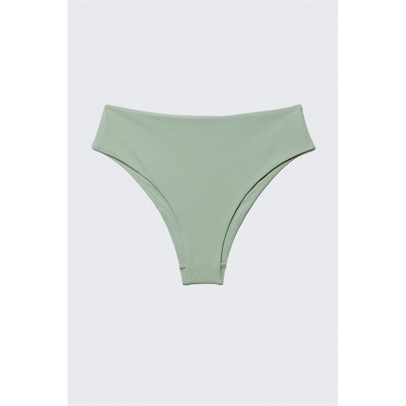H&M - High Rise Brazilian Bikini Bottoms - zelená 108130700