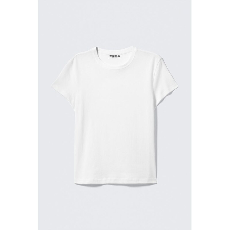 H&M - Slim Short-Sleeved Cotton T-shirt - bílá 108130747