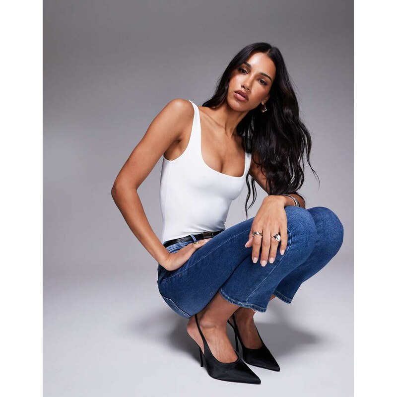 Good American sculpting modern tank bodysuit in white 114085732