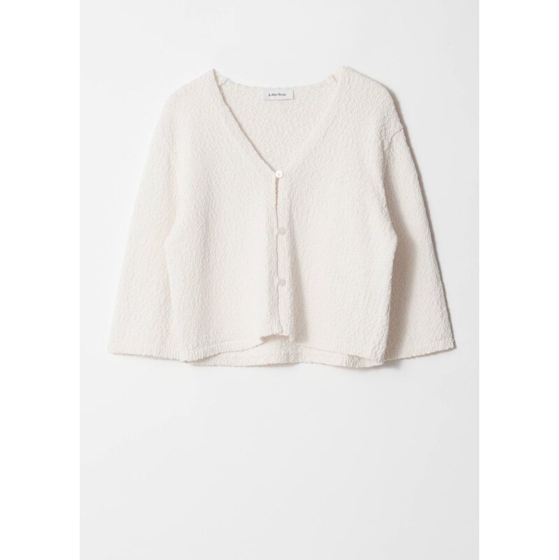 H&M - Pletený kardigans krátkým rukávem - bílá 108131465