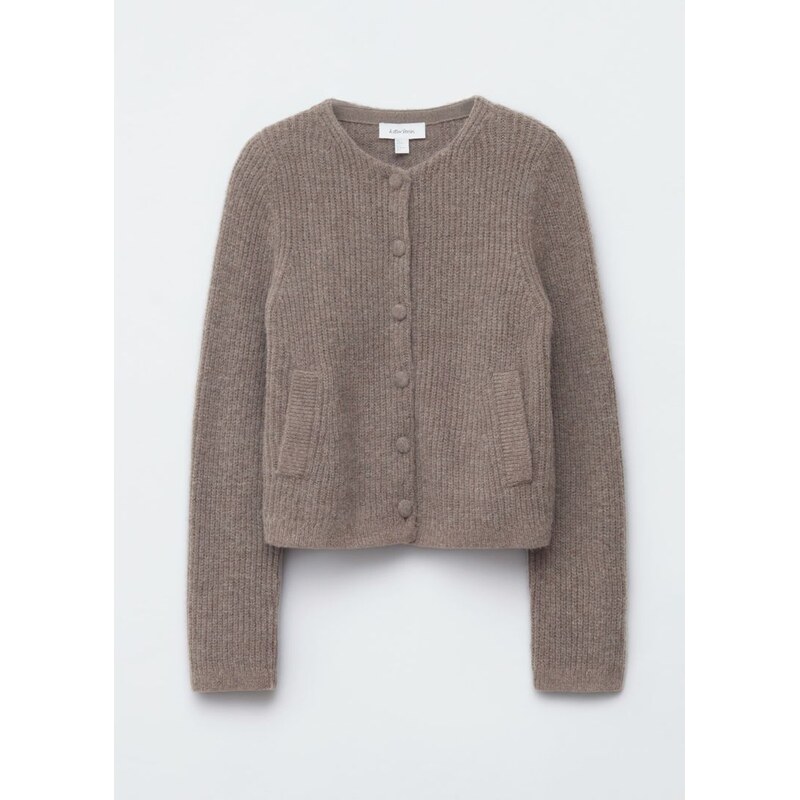 H&M - Žebrovaný kardigan - béžová 108162925