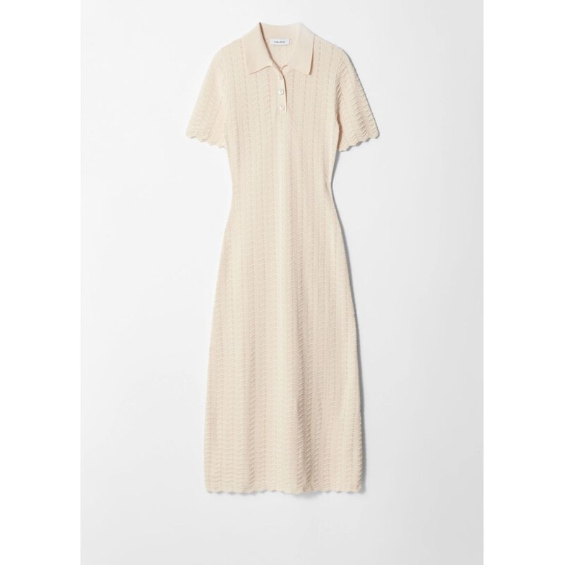 H&M - Pointelle-Knit Midi Dress - béžová 108131640