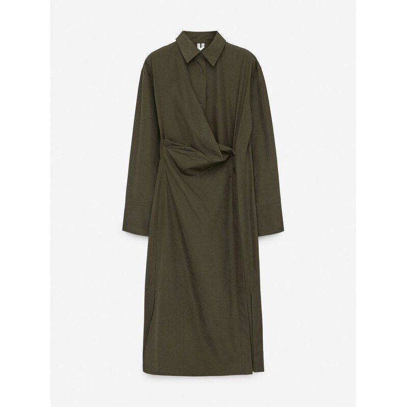 H&M - Midi zavinovací šaty - zelená 108132260