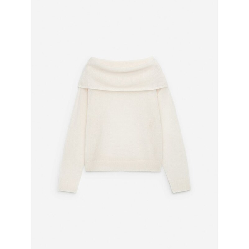 H&M - Svetrs odhalenými rameny - bílá 108132527