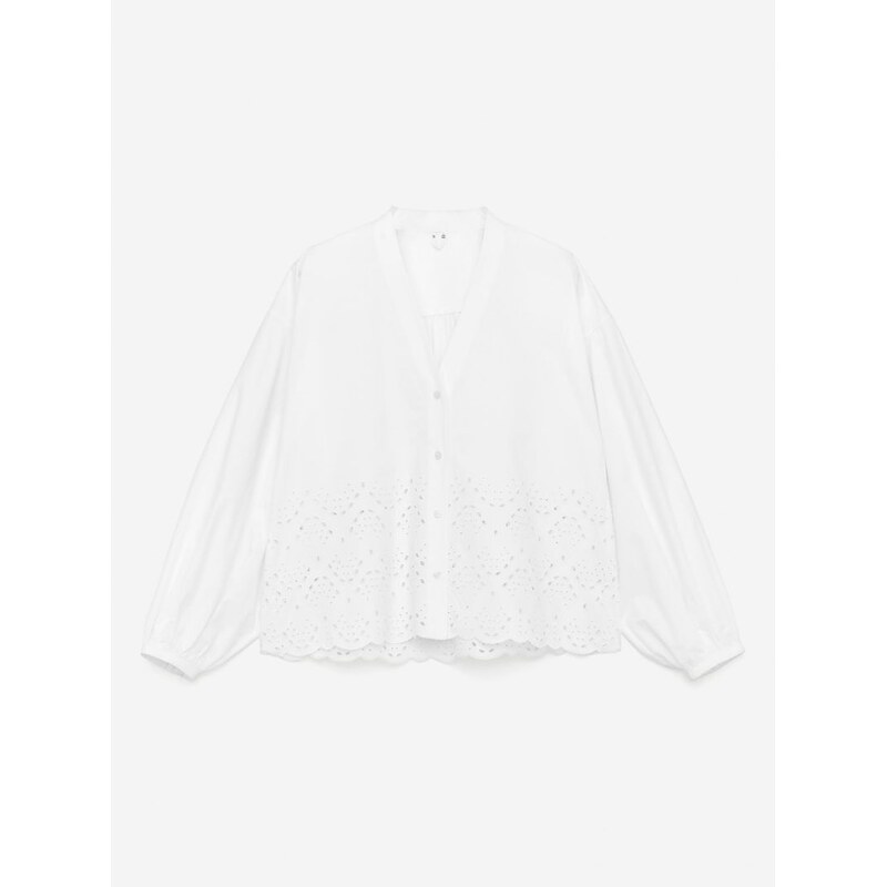 H&M - Halenkas broderií anglaise - bílá 108132462
