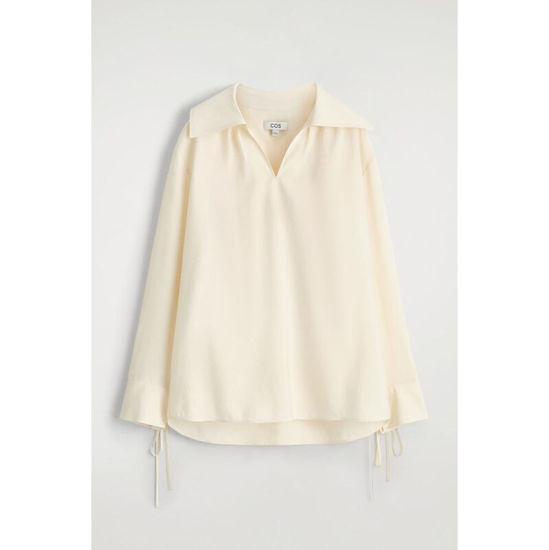 H&M - HALENKA Z MODALU S ŠIROKÝM LÍMCEM - béžová 108159334