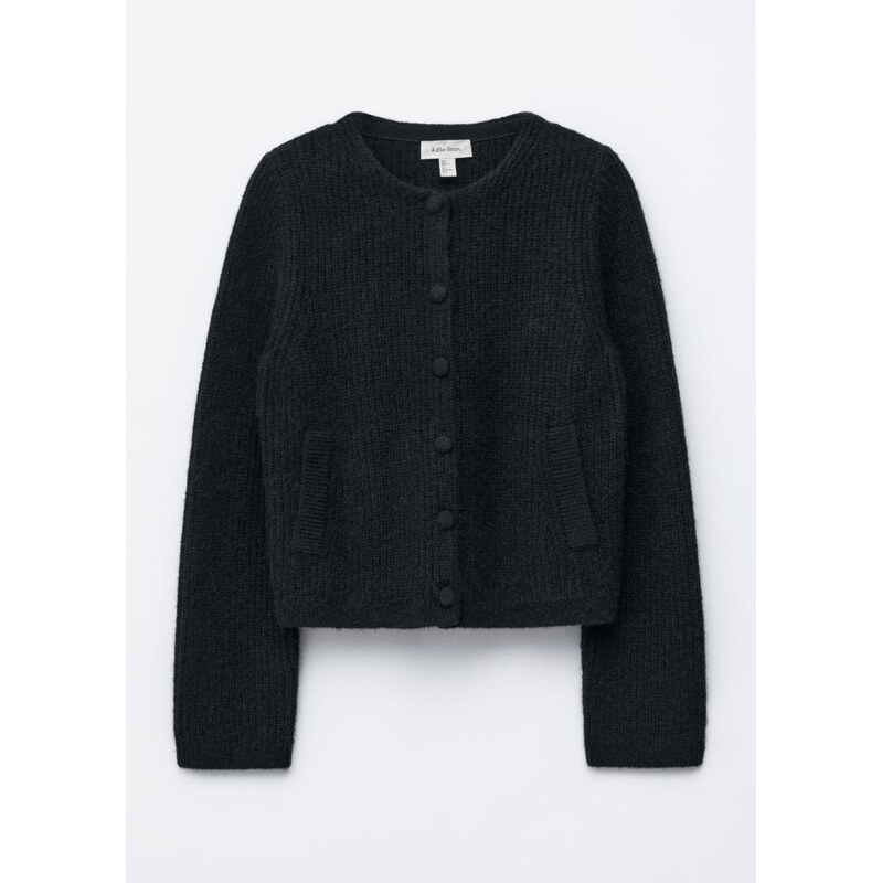 H&M - Žebrovaný kardigan - černá 108163241