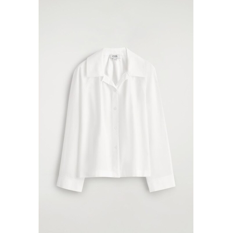 H&M - NAŘASENÁ KOŠILE Z PIMA BAVLNY - bílá 108163766