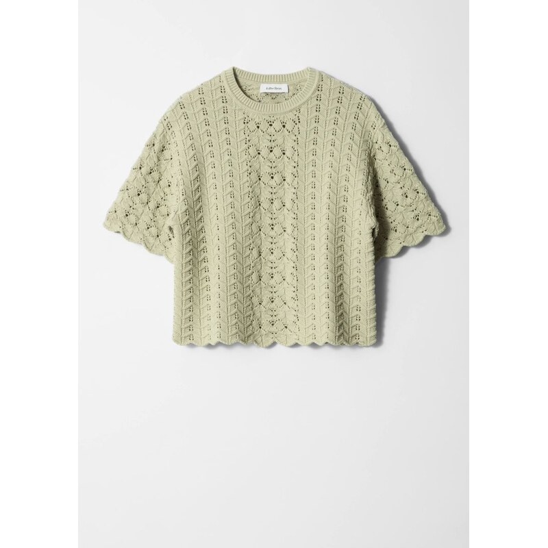 H&M - Pointelle-Knit T-Shirt - žlutá 108418068