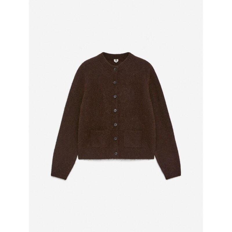 H&M - Kardigan z alpaky a vlny - hnědá 108842071