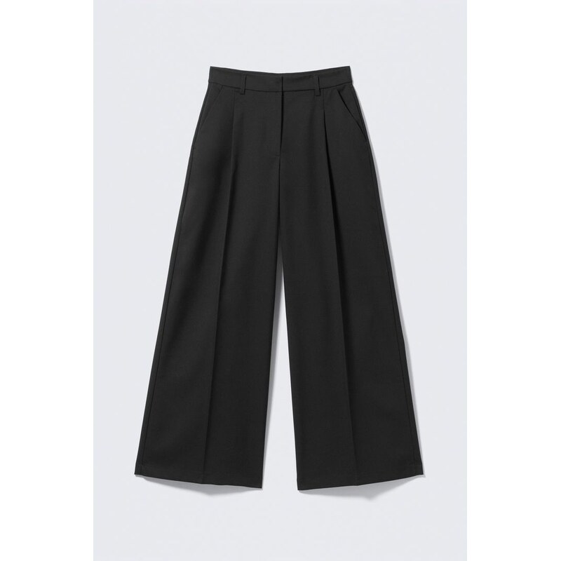 H&M - Kalhotys vysokým pasem a širokými nohavicemi - černá 108943088