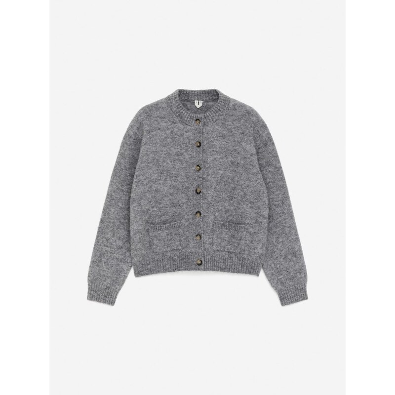 H&M - Kardigan z alpaky a vlny - šedá 109131462
