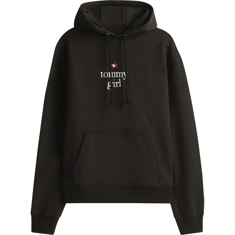 Tommy Jeans Mikina černá / bílá