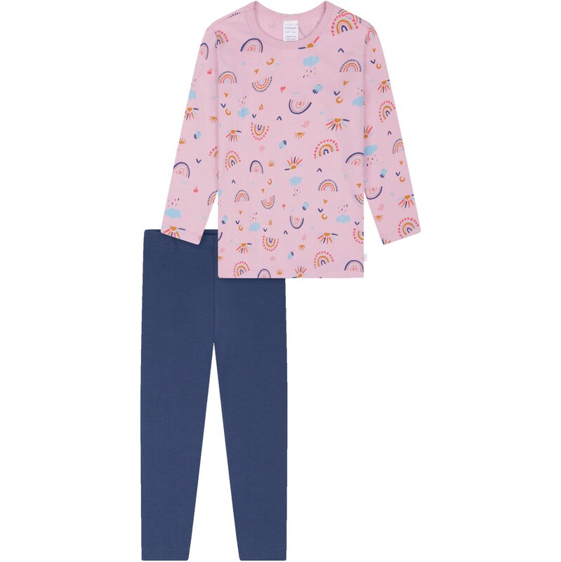 SCHIESSER Pyžamo Nightwear fialkově modrá / starorůžová