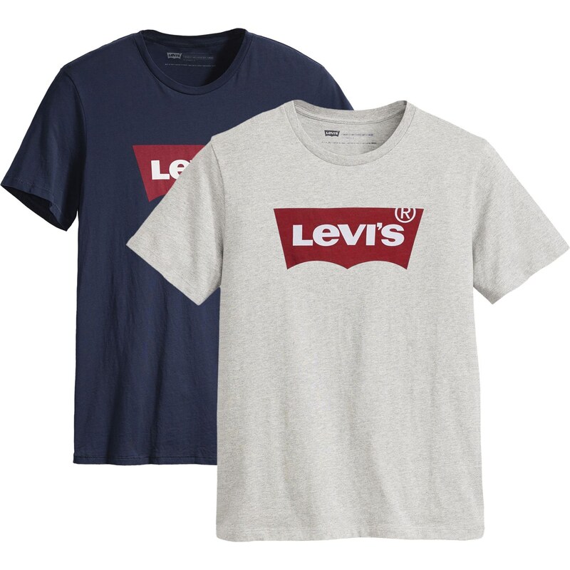 LEVIS  Tričko tmavě modrá / šedá / červená / bílá