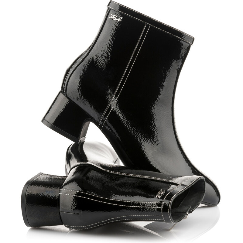 KOTNÍKOVÁ OBUV KARL LAGERFELD BONNIE ANKLE ZIP BOOT