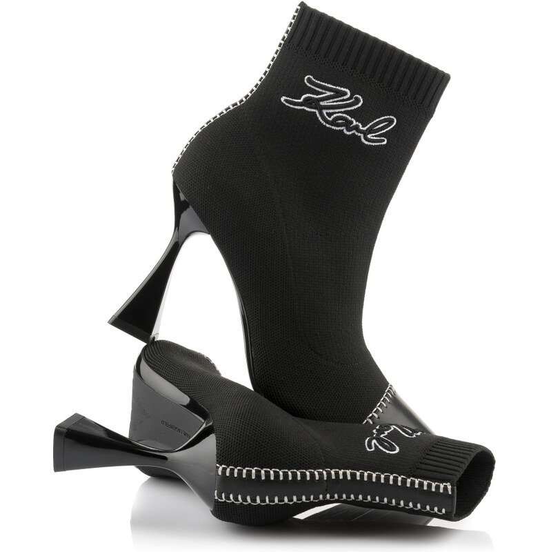KOTNÍKOVÁ OBUV KARL LAGERFELD DEBUT II MIX KNIT ANKLE BOOT
