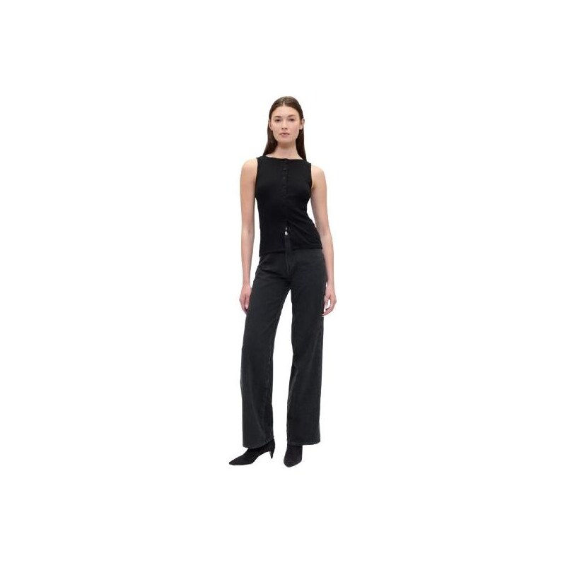 GAP V-HR WIDE LEG BLACK PIMA Dámské džíny