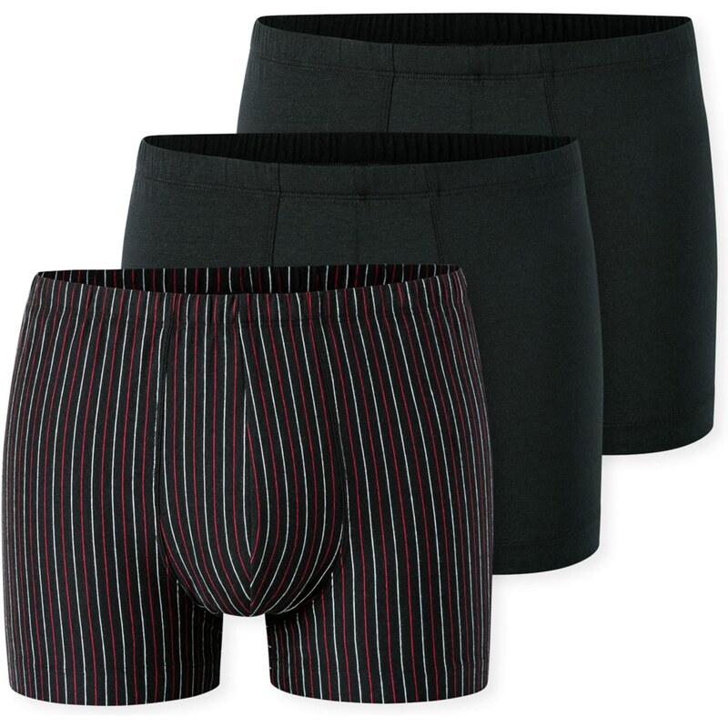 SCHIESSER Boxerky 95/5 Essentials červená / černá / bílá