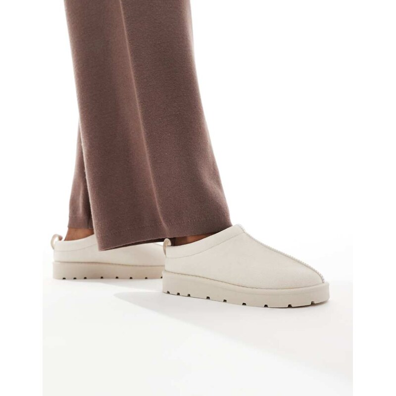 SEQWL suedette mules in cream-White 112214411