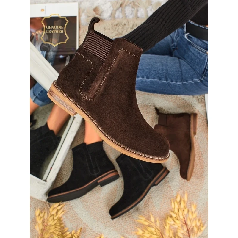 Resti Altesse Ankle Boots in Dark Brown Suede