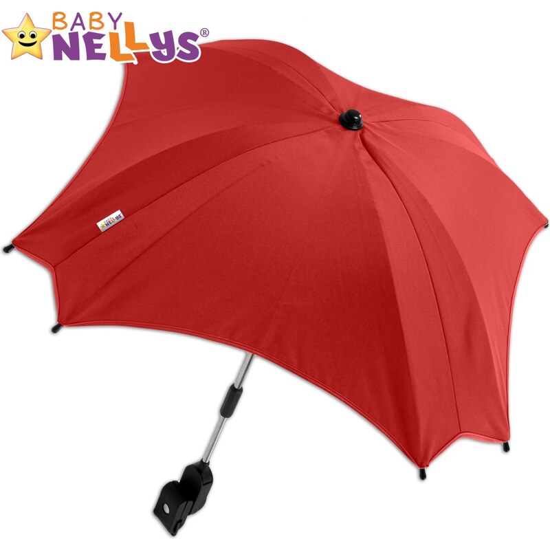 Slunečník, deštník do kočárku Baby Nellys - červený 99844387