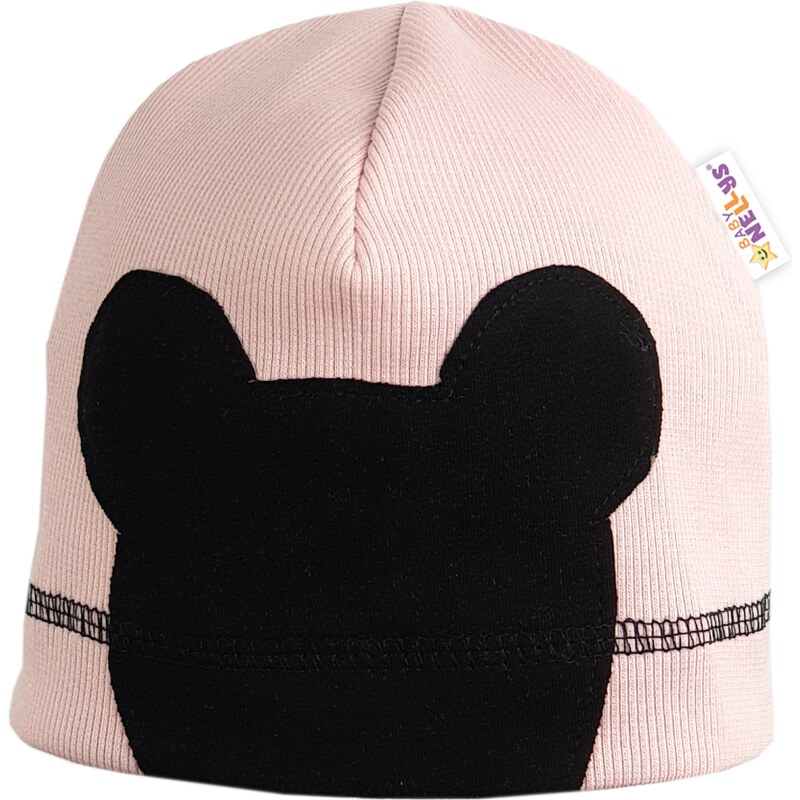 Baby Nellys Jarní, podzimní čepice Mouse, sv. růžova 99927504
