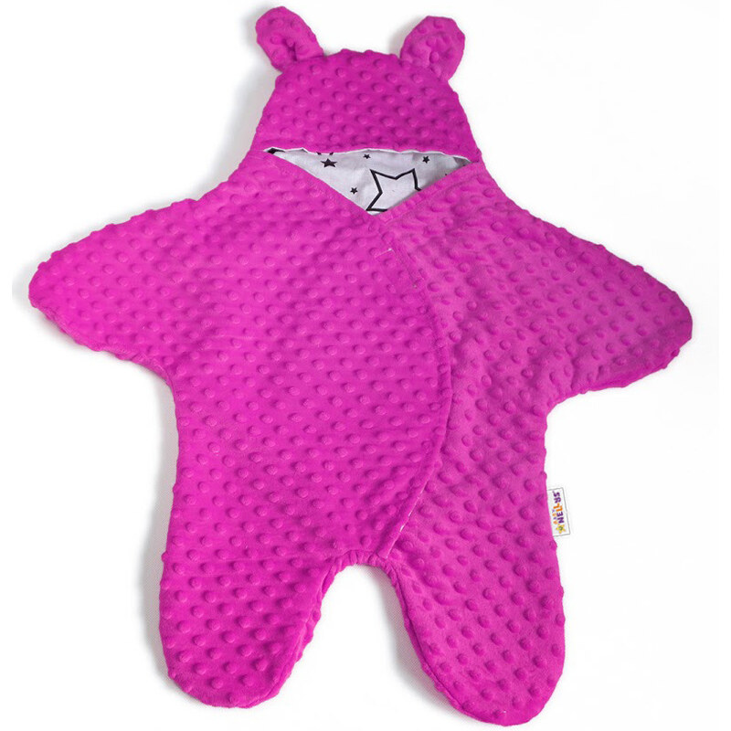 Baby Nellys Fusak, spacáček do autosedačky nebo kočárku s oušky, minky 99844825