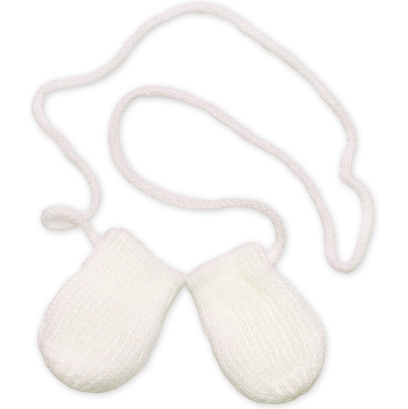 Baby Nellys Kojenecké rukavičky pletené, zimní - smetana 99059738